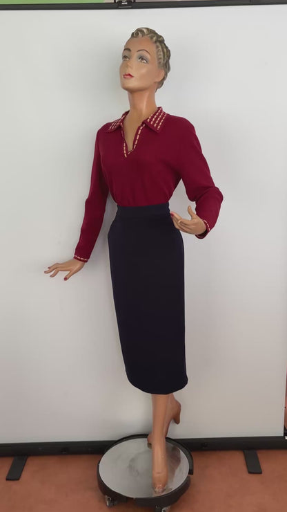 XL | 1950s New Old Stock Wool Knit Sweater