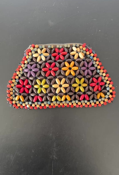 1930s/40s Schowanek Wood Beaded Purse