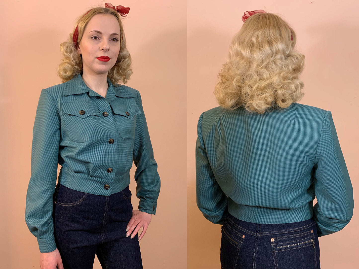 Ltd Edition 1940's Style Women's Bomber Jacket | Sizes S to 4XL