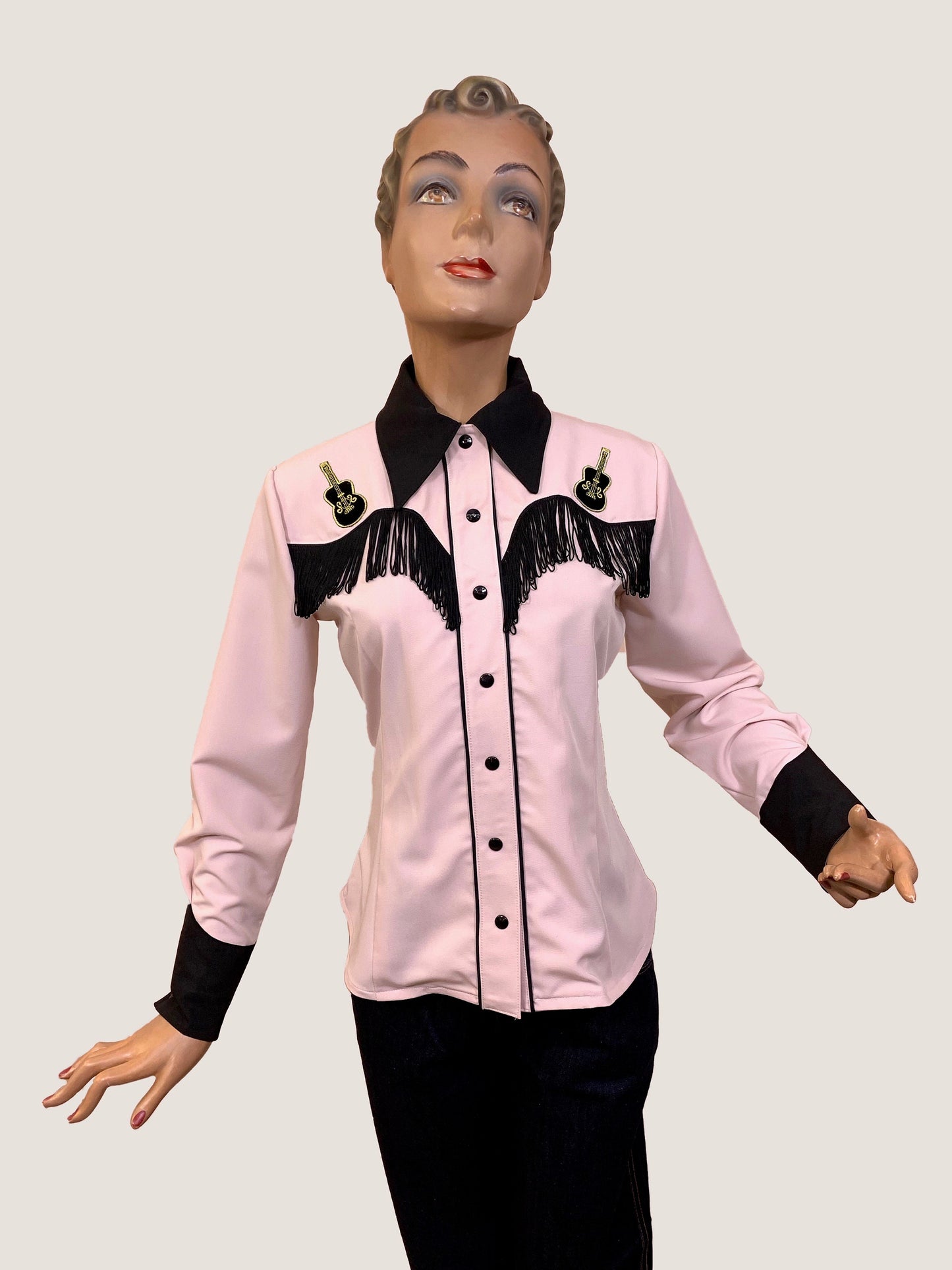 June 1940s Western Blouse Pink - Made to Order