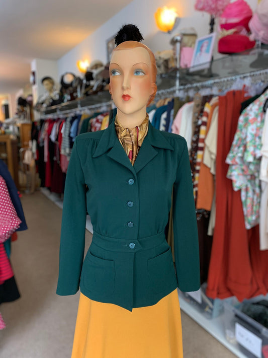 Lindy - 1940s Jacket Green