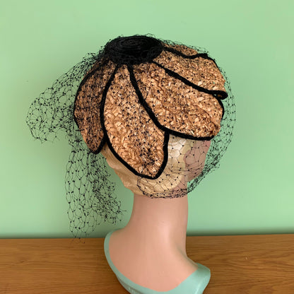 1940s/1950s Straw Petal Hat