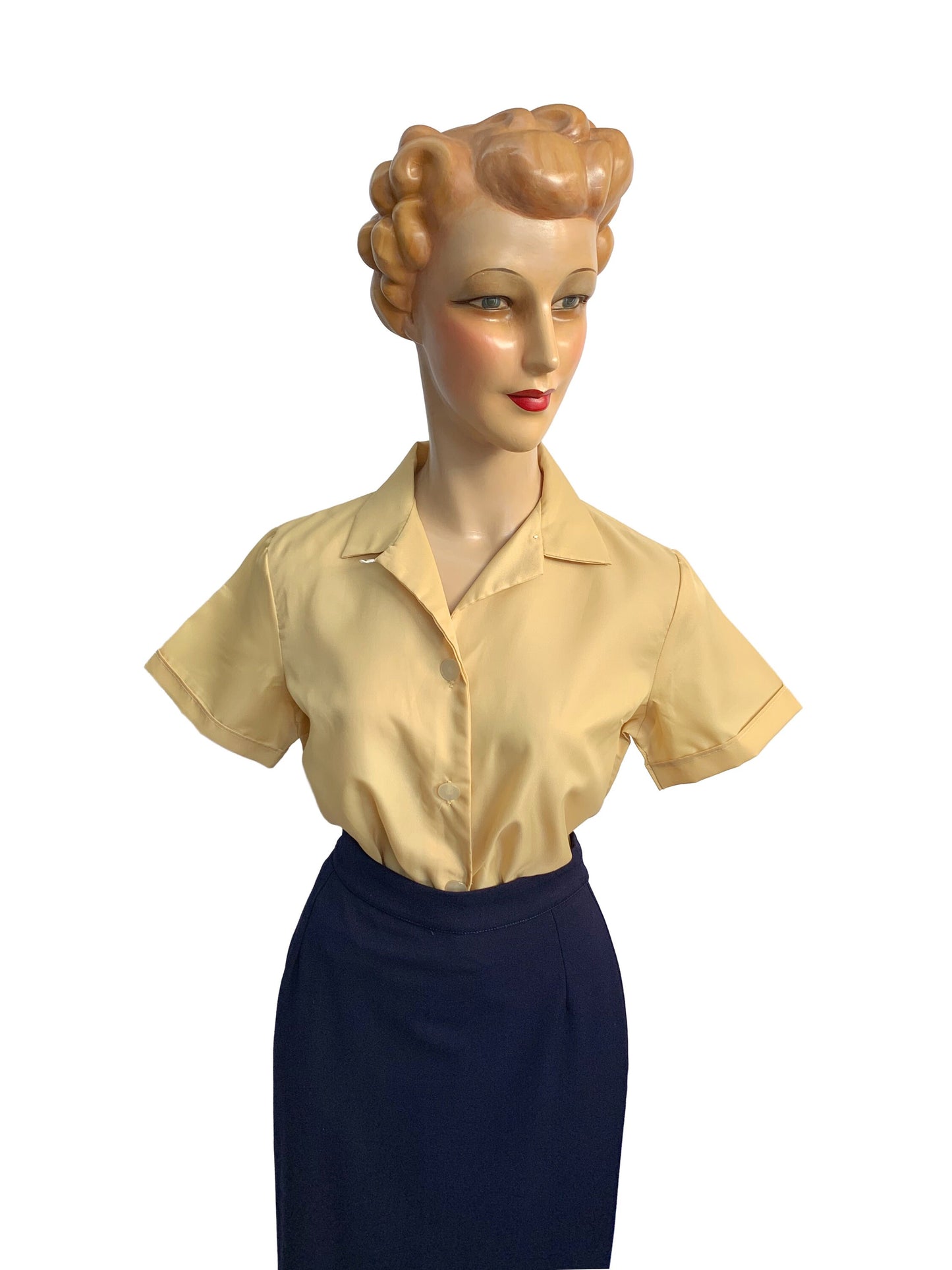 1950s Gold Blouse | M/L