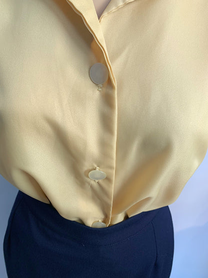 1950s Gold Blouse | M/L