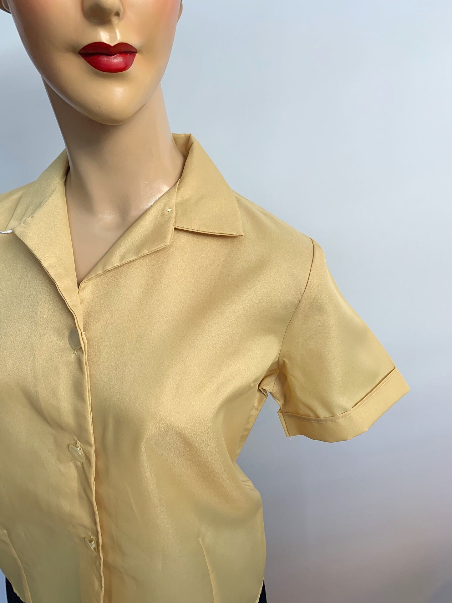 1950s Gold Blouse | M/L