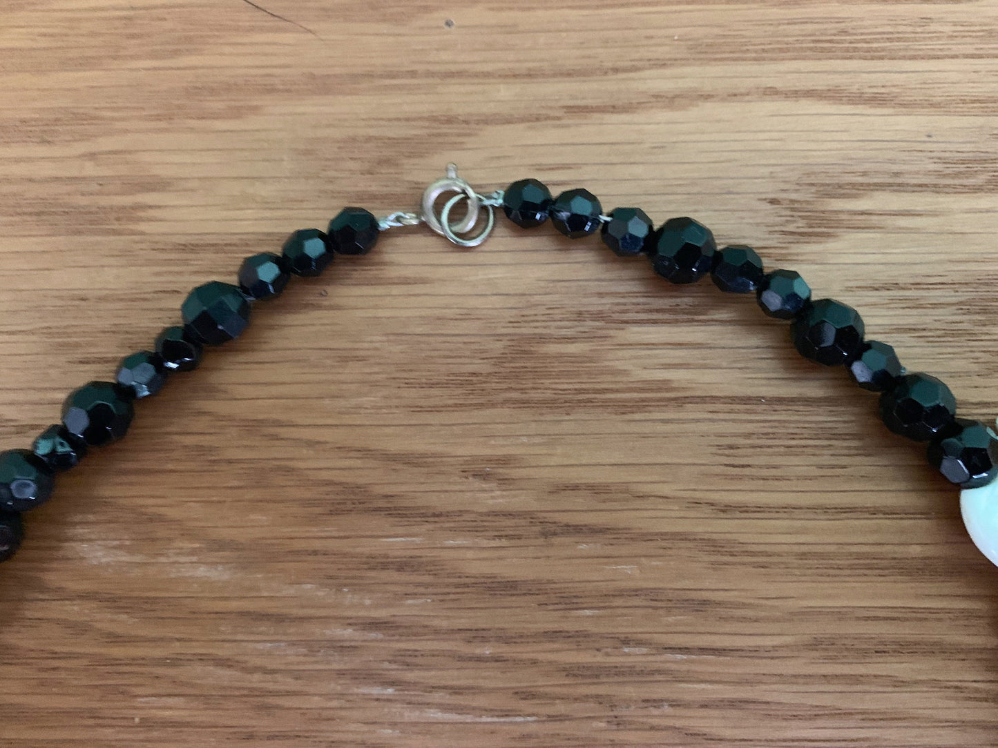 1950s Black & White Plastic Necklace