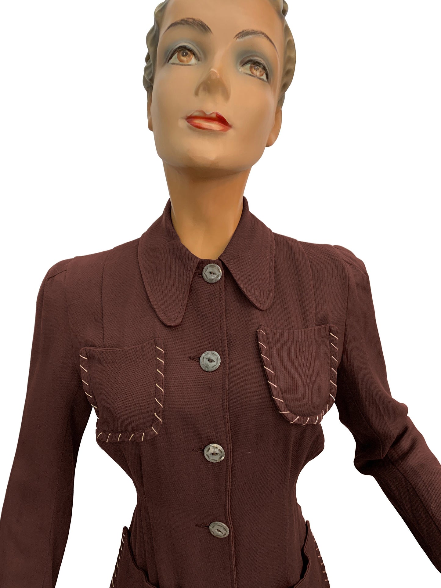 1940s Smartee Gabardine Western Jacket | S
