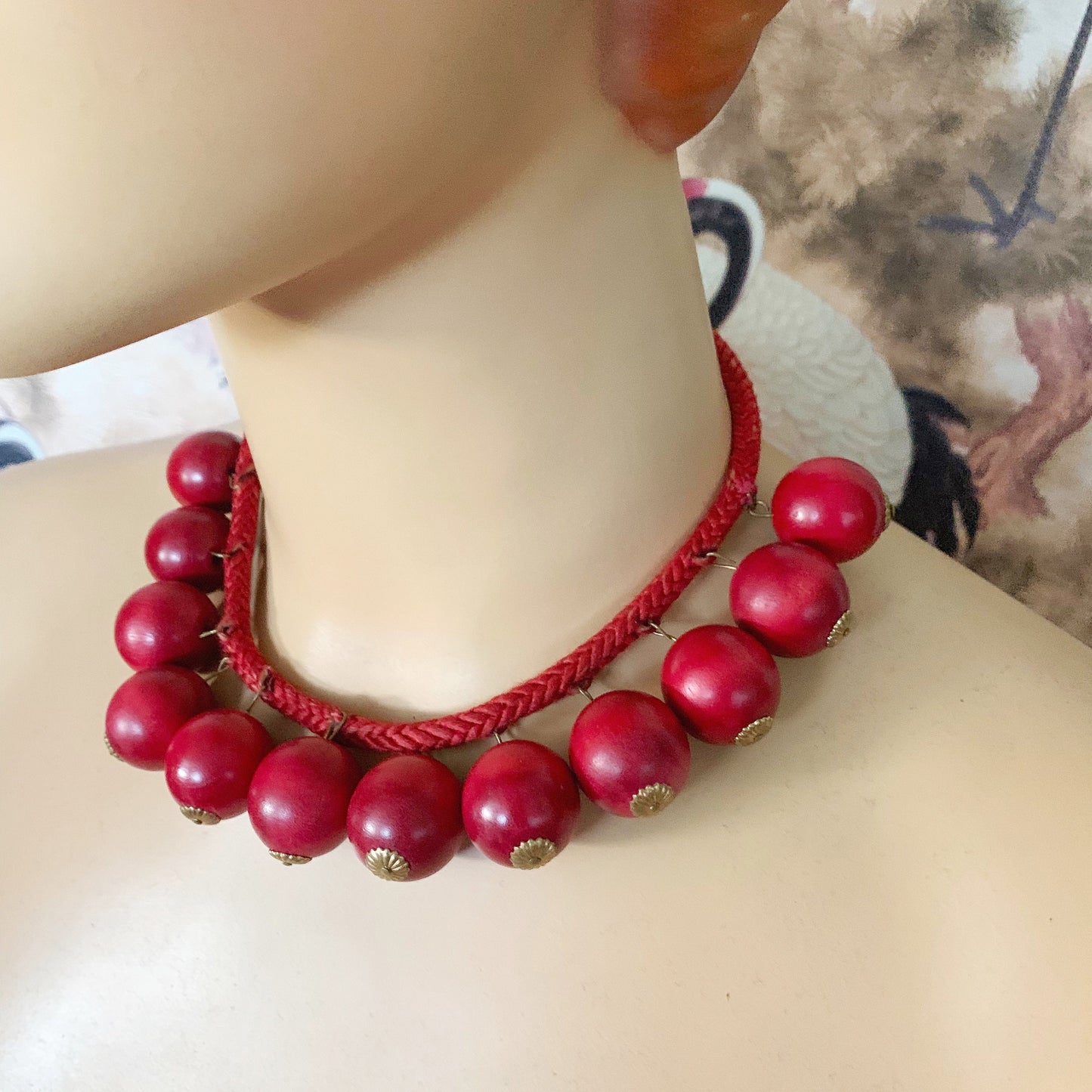 1940s/50s Wooden Berry Necklace and Bracelet Set