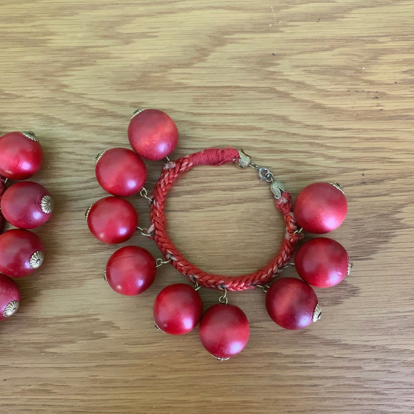 1940s/50s Wooden Berry Necklace and Bracelet Set