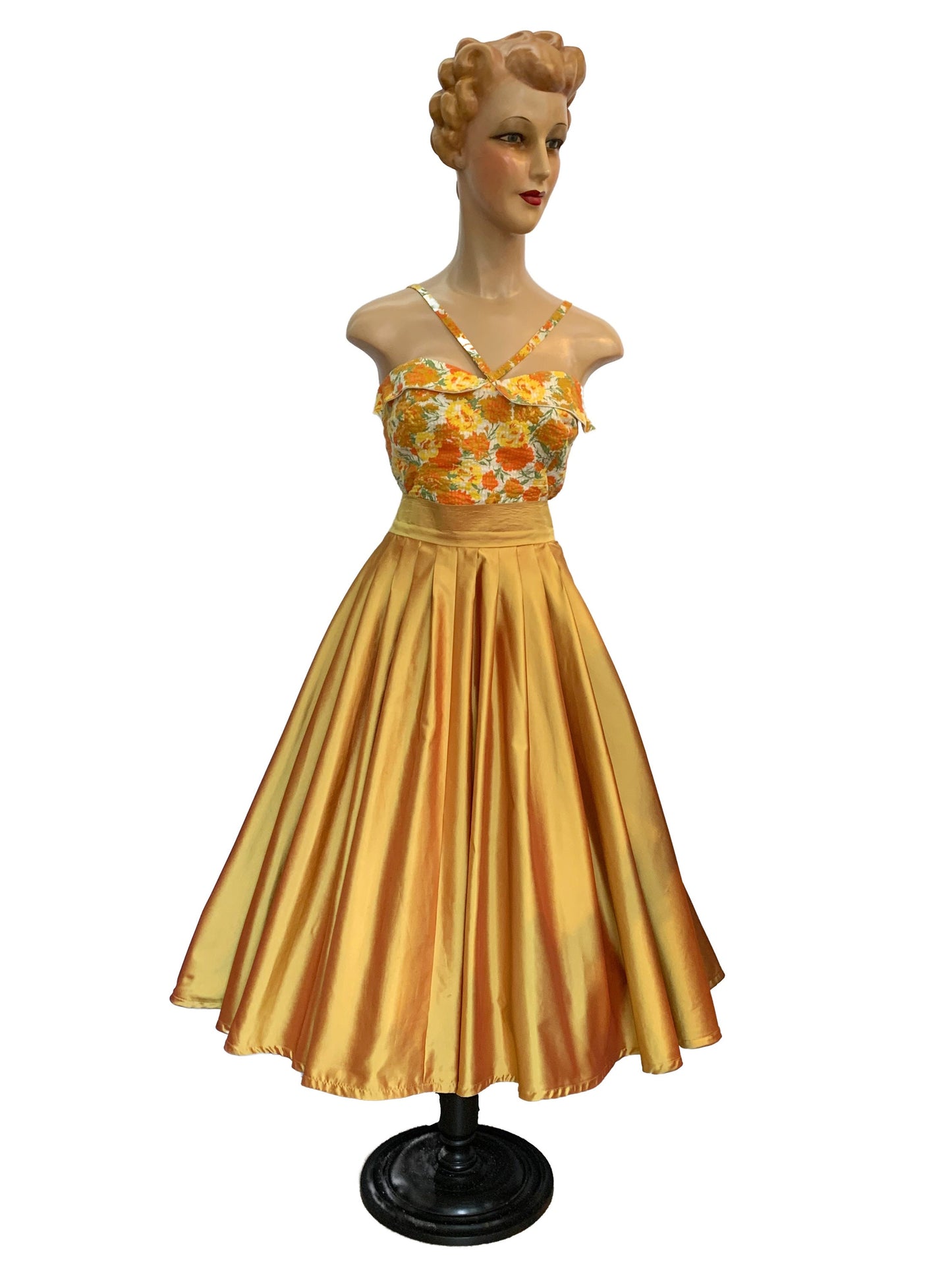 Vintage Style Two Tone Changeant Swing Skirt | XL/XXL