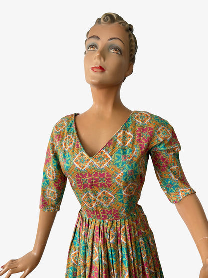 1950s 'Blanes' Cotton Swing Dress | XS/S